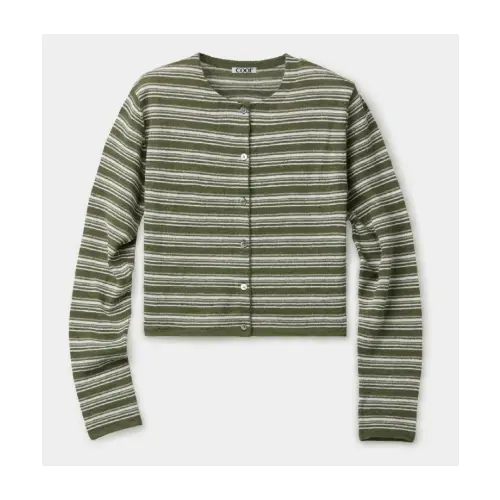 COOR Multi Stripe Crop Cardigan