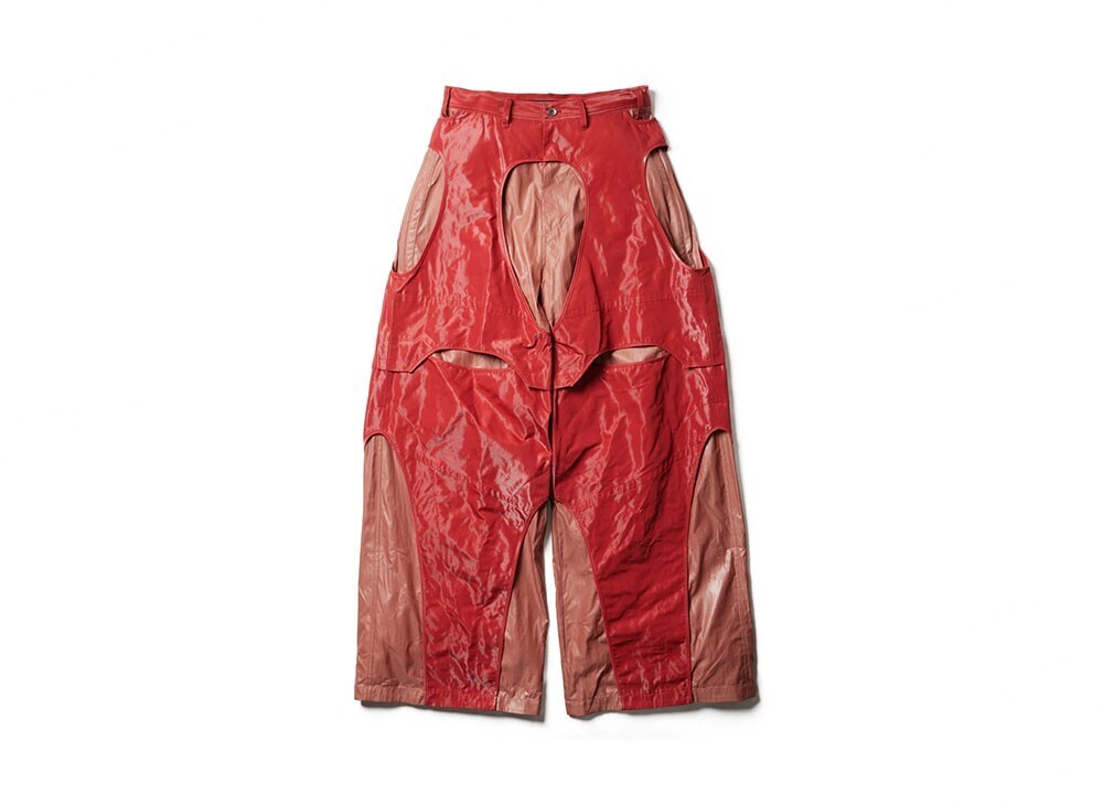 JULIUS Mechanical Wide Pants "Vermilion"
