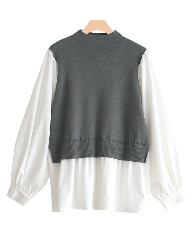 Pierrot ボトルネックドッキングニット