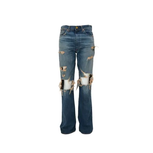 KAMIYA Distressed Slim Bootcut Jeans