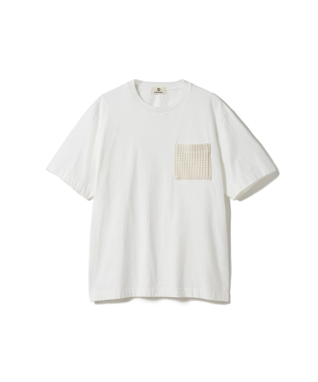 SEAGREEN BIG WAFFLE POCKET T-SHIRT
