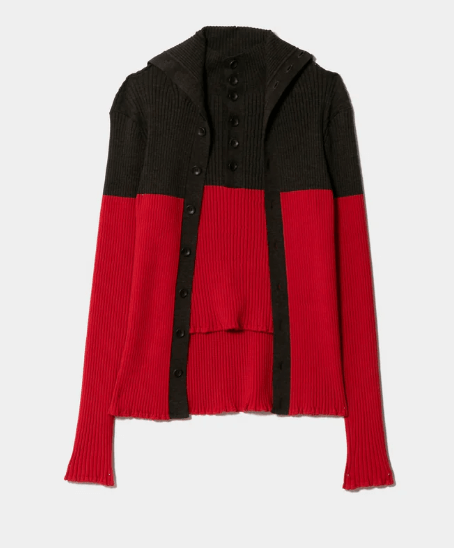 beautiful people double-front woolrib knitted cardigan
