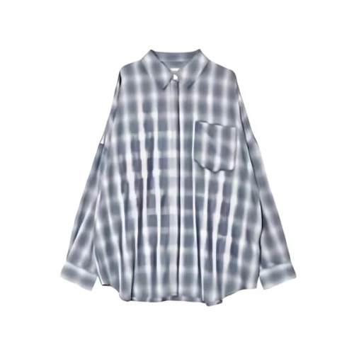 Ungrid オンブレーチェックルーズシャツ