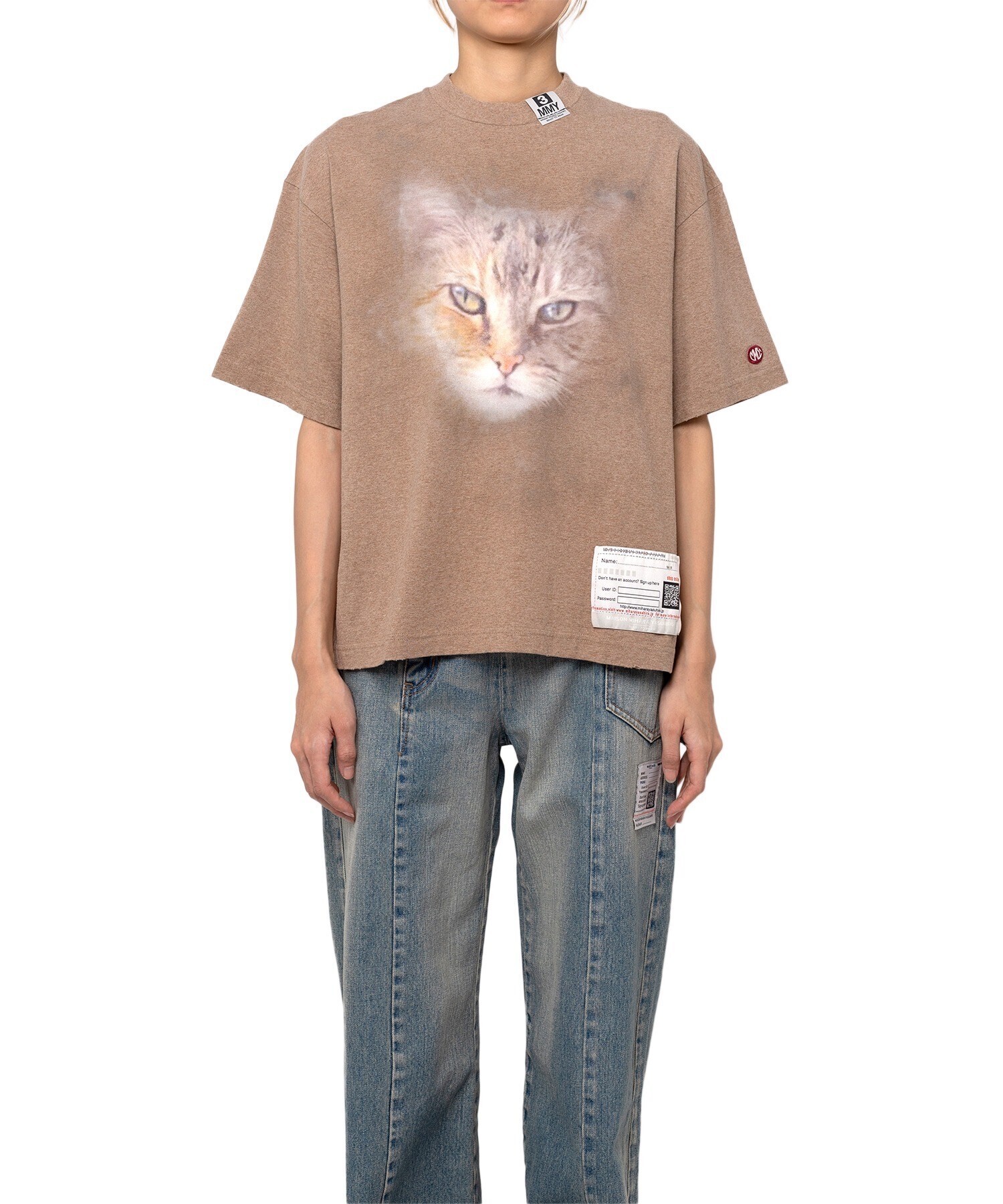 Maison MIHARA YASUHIRO Cat Print Distressed T-shirt