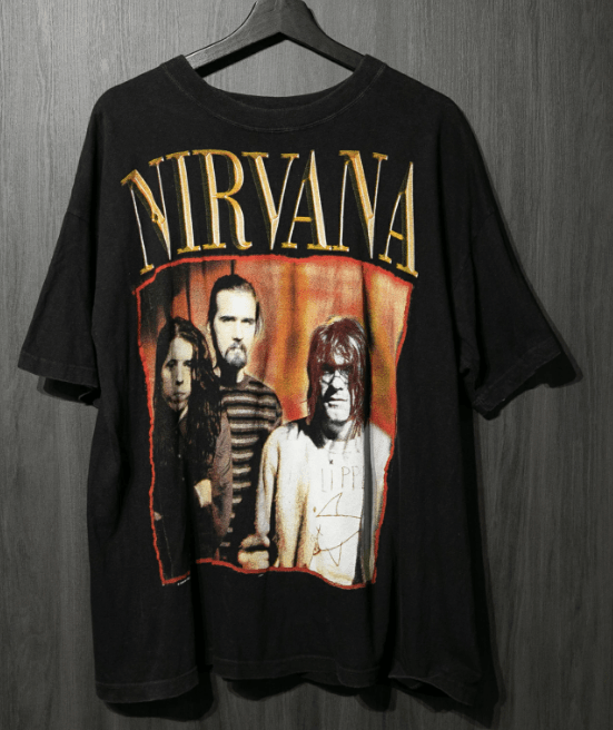 Nirvana 90s VINTAGE TEE Nirvana "Flipper Boot " CutTag Fits