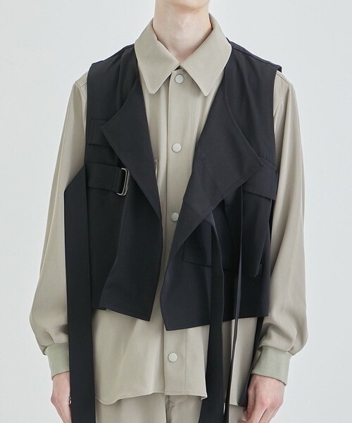 UJOH STUDIOUS別注 Pocket W Belted Vest