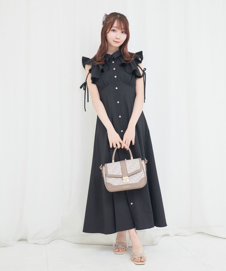 Rosé Muse flare shirt dress