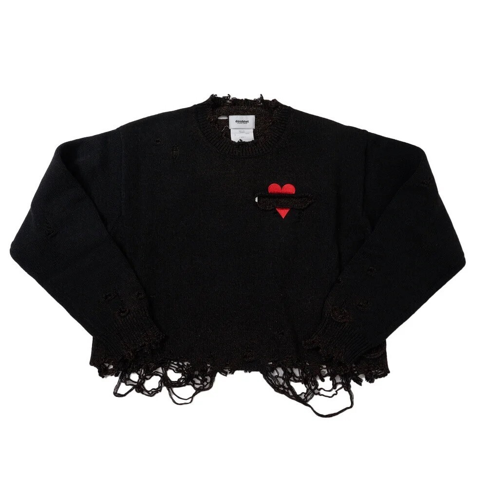doublet BROKEN HEART KINT PULLOVER
