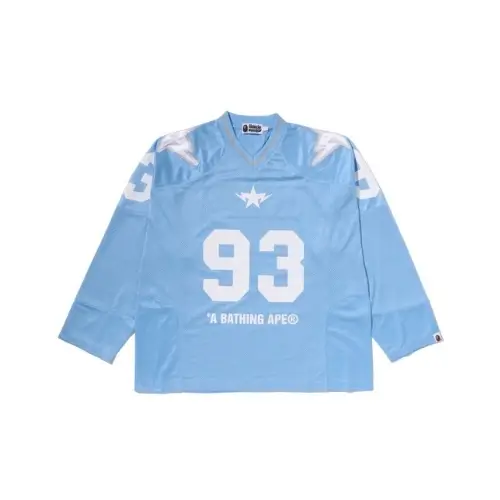 A BATHING APE LINE CAMO MULTI LOGO CROPPED FIT FOOTBALL JERSEY