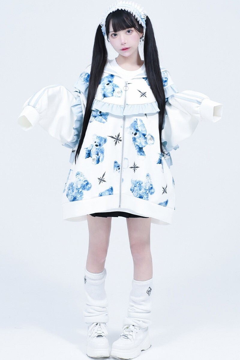 TRAVAS TOKYO Myriad of bears sailor collor frill track jacket