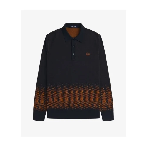 FRED PERRY Wave Graphic Knitted Shirt