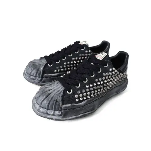 MIHARA YASUHIRO "BLAKEY" STUDDED Canvas Low-top Sneaker