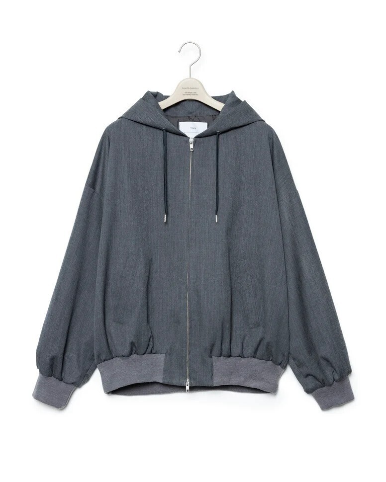 FUMITO GANRYU 2Way Wool Hoodie - Dark Gray