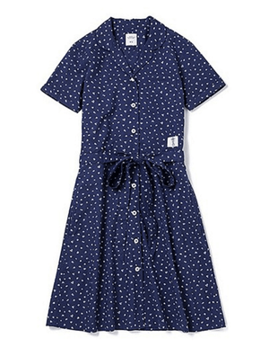BEDWIN & THE HEARTBREAKERS OPEN COLLAR OG FLOWER SHIRT DRESS