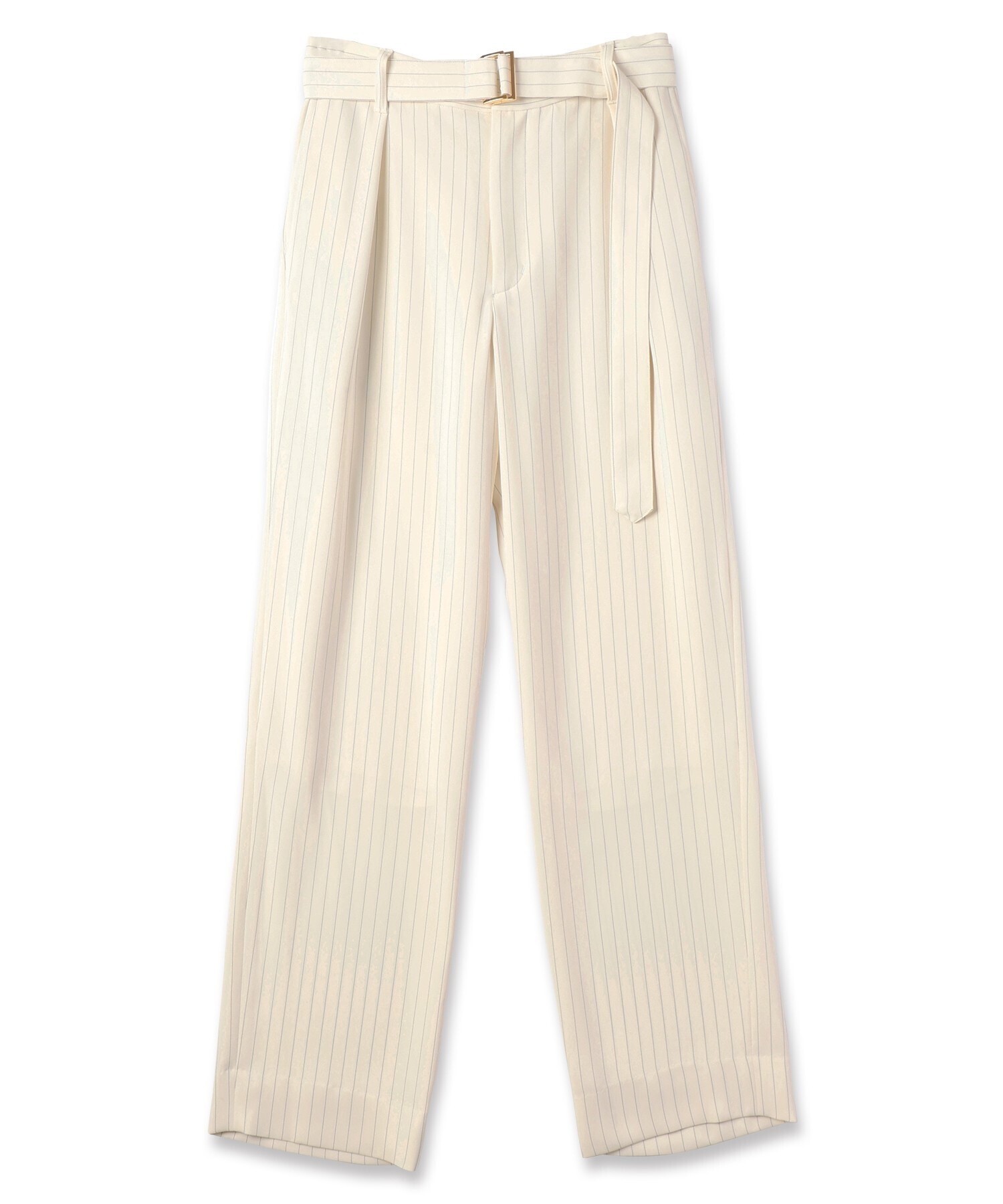 CULLNI Double Satin Stripe 1Tuck Pant with Long Belt