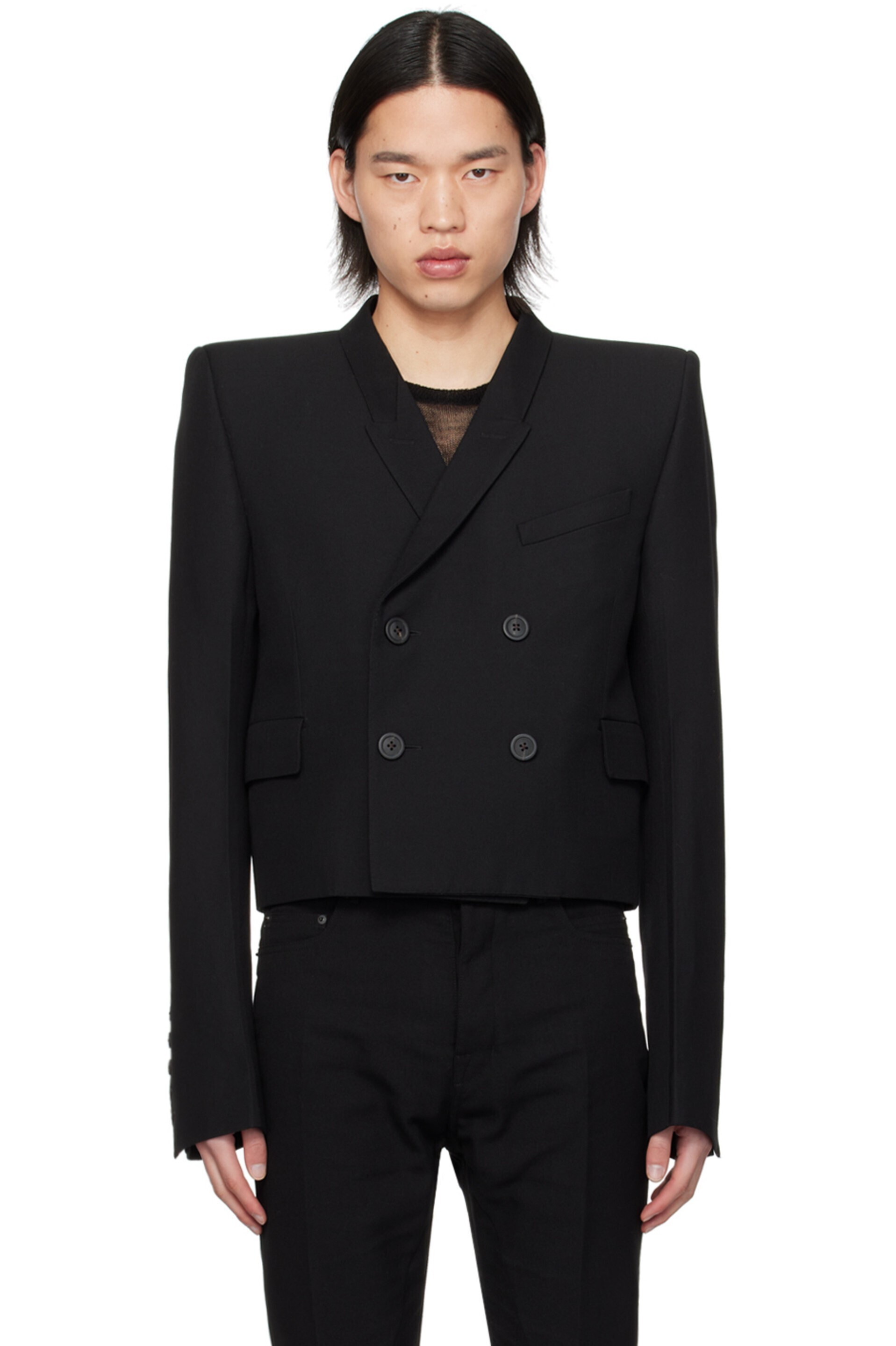 RICK OWENS ブラック JMF Neue Alice テーラードジャケット