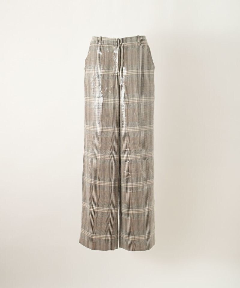 3.1 Phillip Lim SEQUIN PLAID FLAT FRONT WIDE LEG PANT パンツ