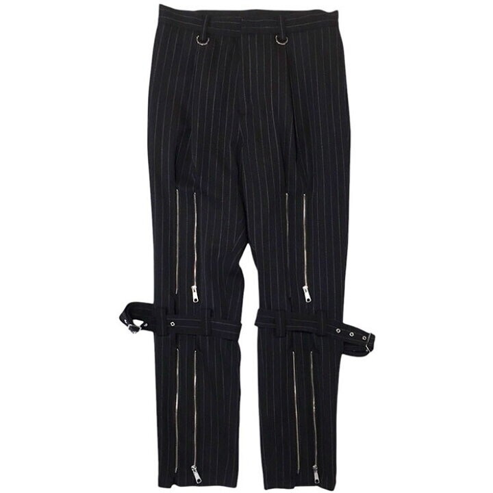 el conductorH WOOL FRONT ZIP BONDAGE TROUSERS