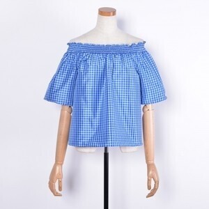 plumpynuts Gingham Check Shirred Blouse