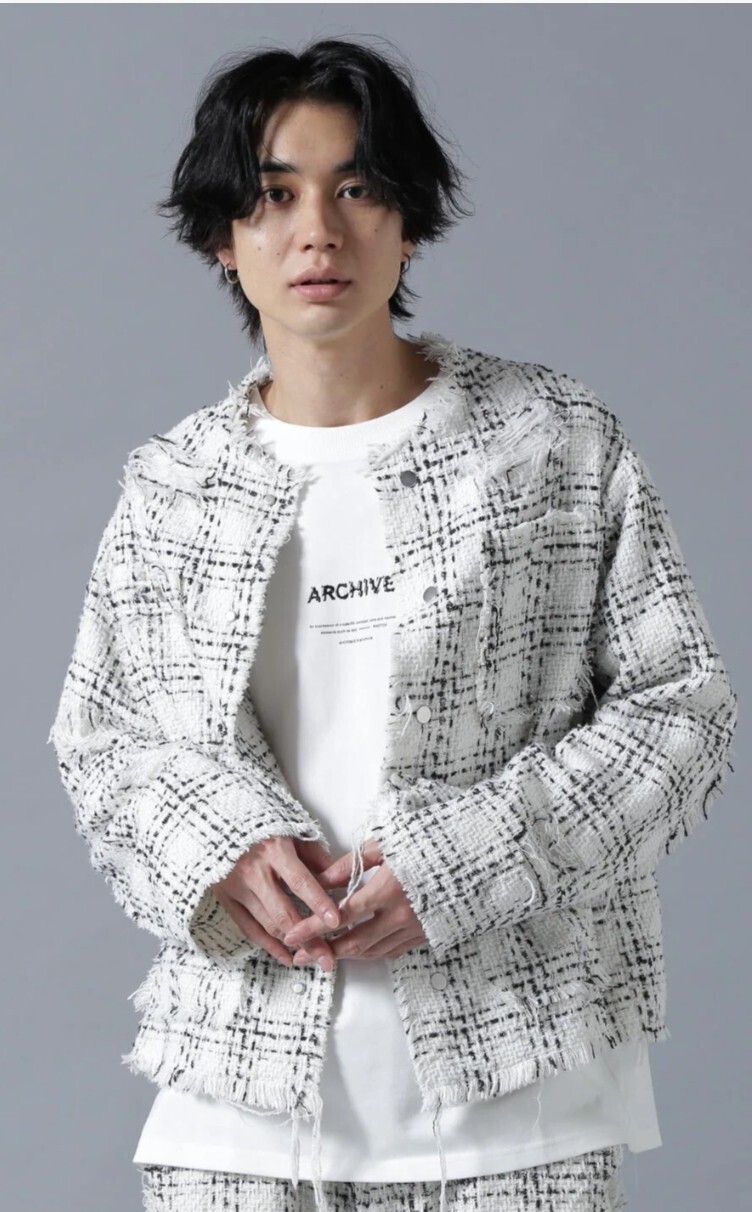 DankeSchon DAMAGE TWEED JACKET