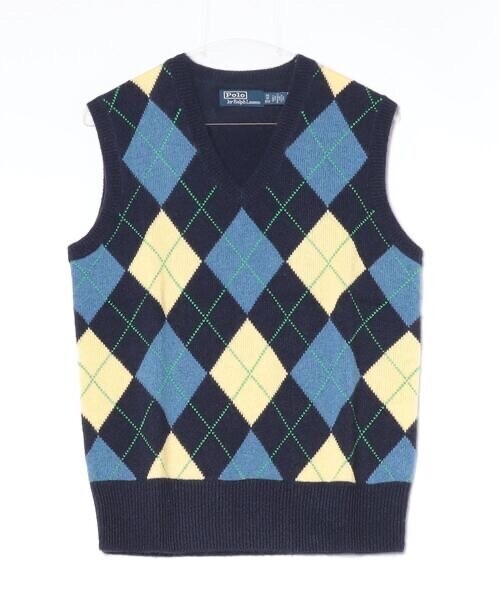 POLO RALPH LAUREN アーガイル カシミヤブレンド セーター ベスト