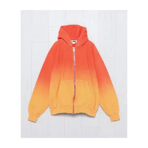 H BEAUTY&YOUTH <H>クルーザースウェット ガーメントダイ ジップパーカー