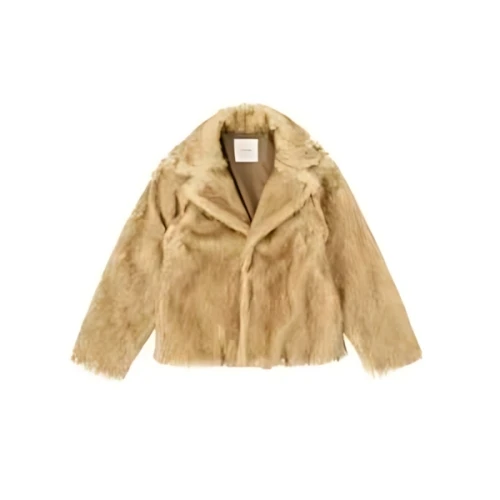 ACLENT Stand collar volume fur blouson