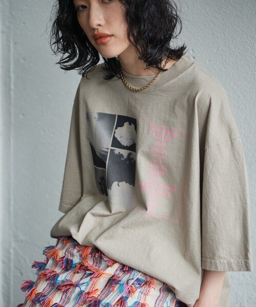 GENE HEAVENS ネイチャーフォト ビッグTシャツ