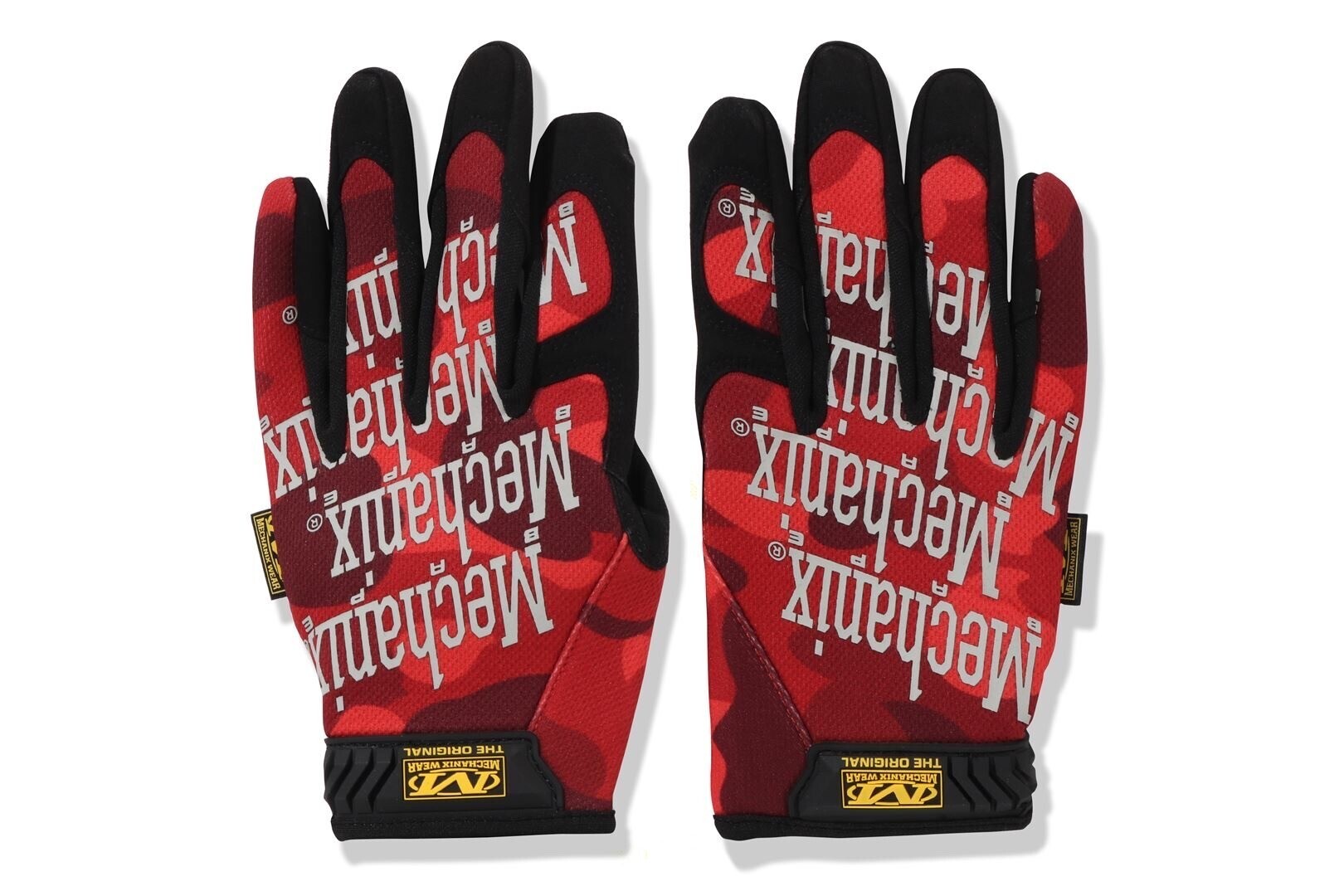 A BATHING APE COLOR CAMO MECHANIX WEAR GLOVES