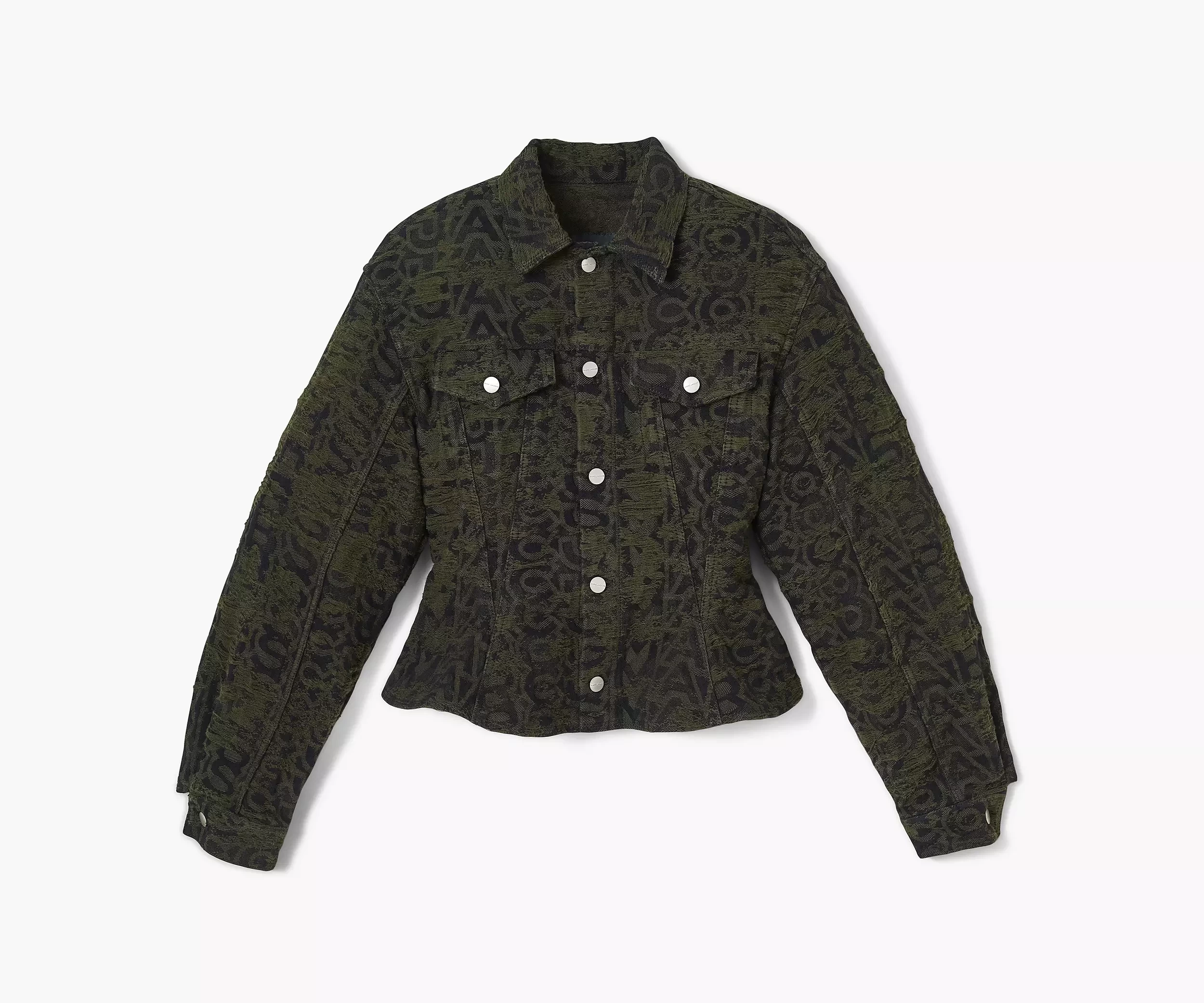 MARC JACOBS ディストレス モノグラム ジャカード フレア ジャケット