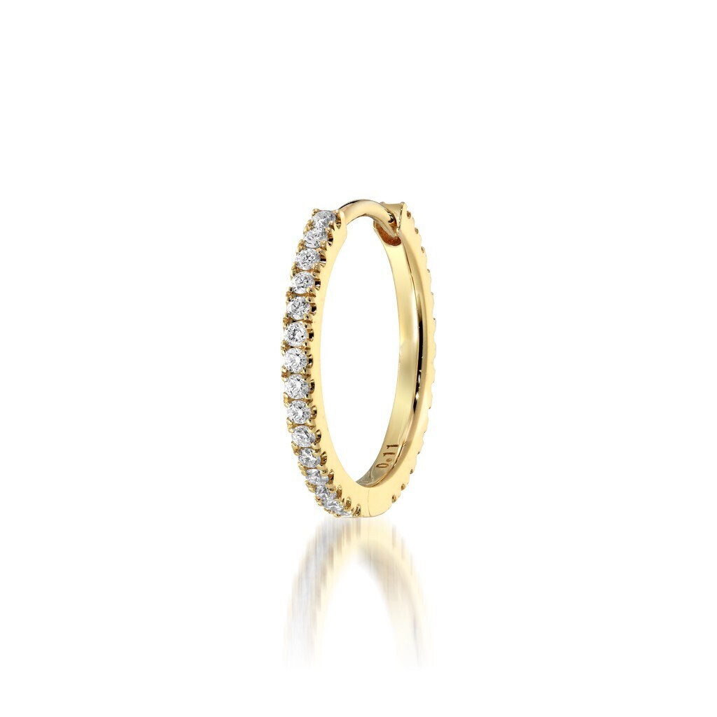 STAR JEWELRY K18 ピアス CLICK HOOP PIERCE(M)(片耳用)