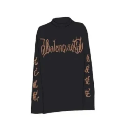 Balenciaga Logo-Print Stretch-Cotton Top
