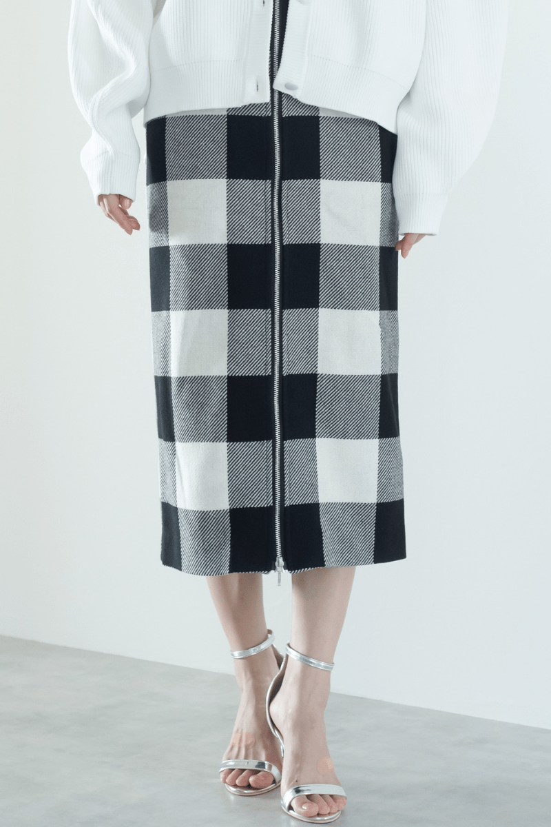 maison de Dolce. 2wayブロックチェックスカート【white】