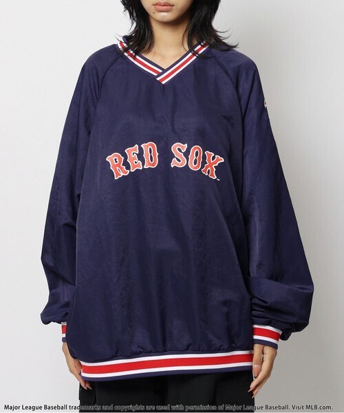 BACK TO THE FIELD 【MLB】刺しゅうロゴナイロンプルオーバー