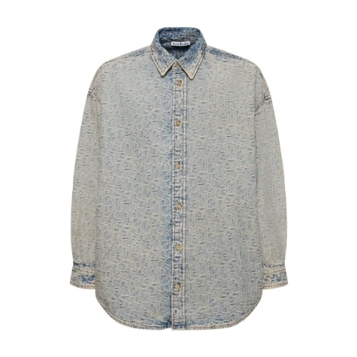 Acne Studios モノグラムデニムシャツ - リラックスフィット