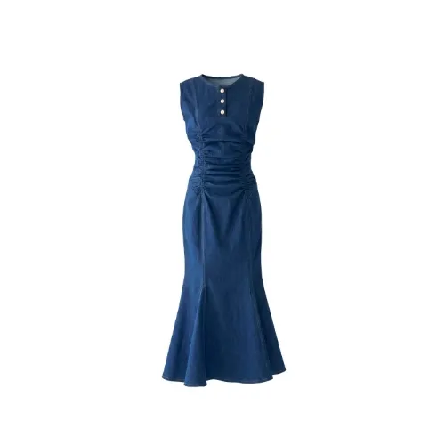 Rosé Muse Denim mermaid dress