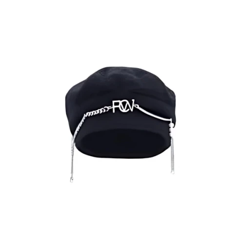 Feng Chen Wang PHOENIX METAL EMBELLISHMENT BERET IN BLACK