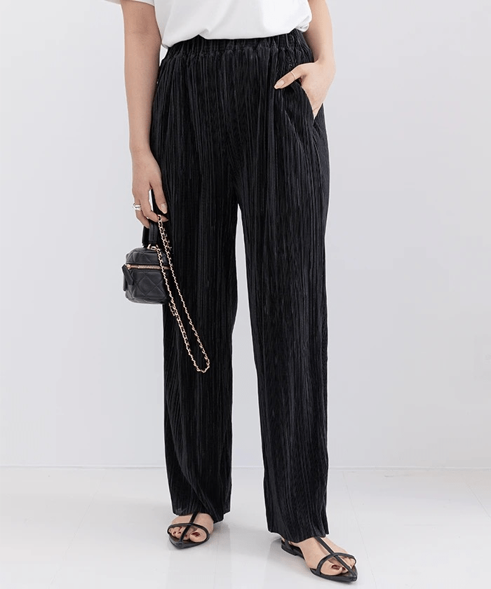 Jolie Mallette Narrow Pleats Pants