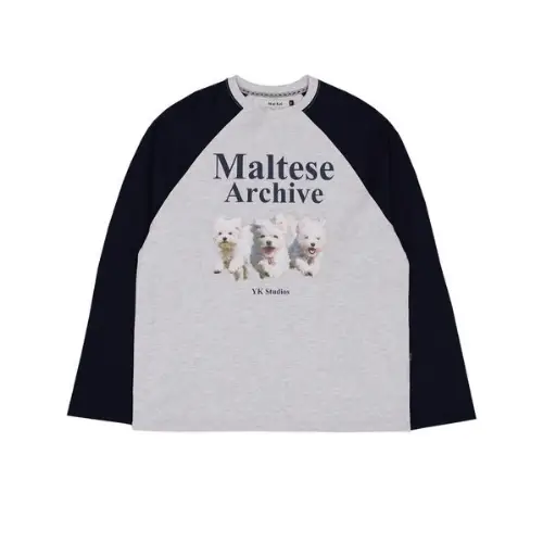 WaiKei マルチーズラグランロングTシャツ