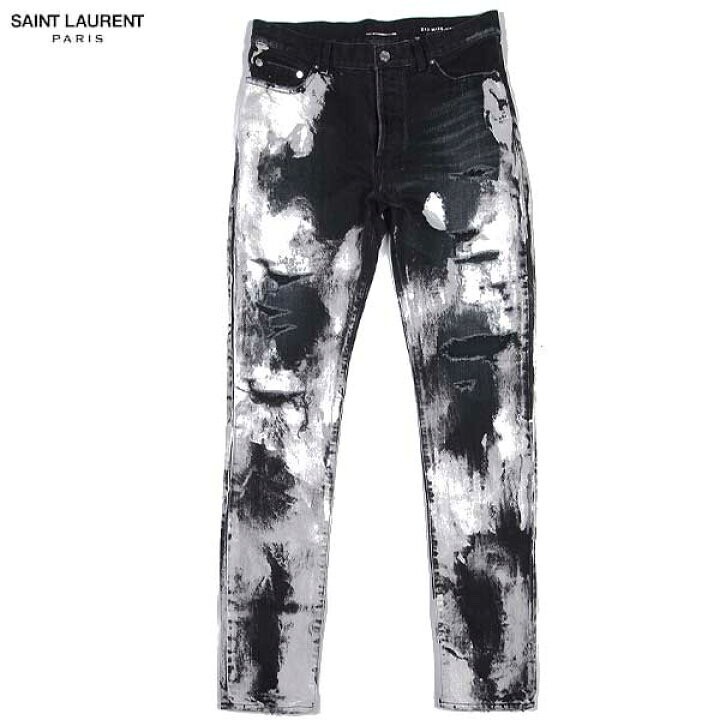 SAINT LAURENT メンズ デニムパンツ ジーンズ ボトムス タイダイ柄
