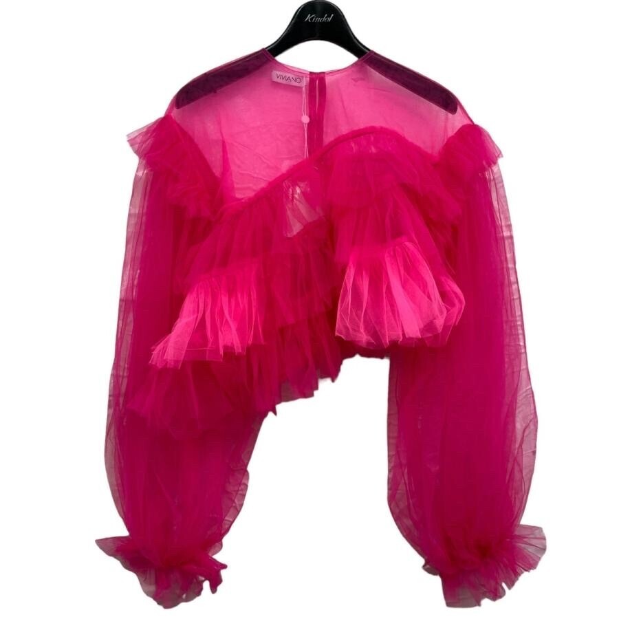 VIVIANO ASYMMETRIC TULLE TOP