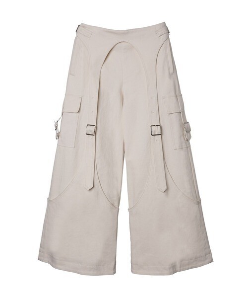 PAMEO POSE Drill Belted Baggy Trousers