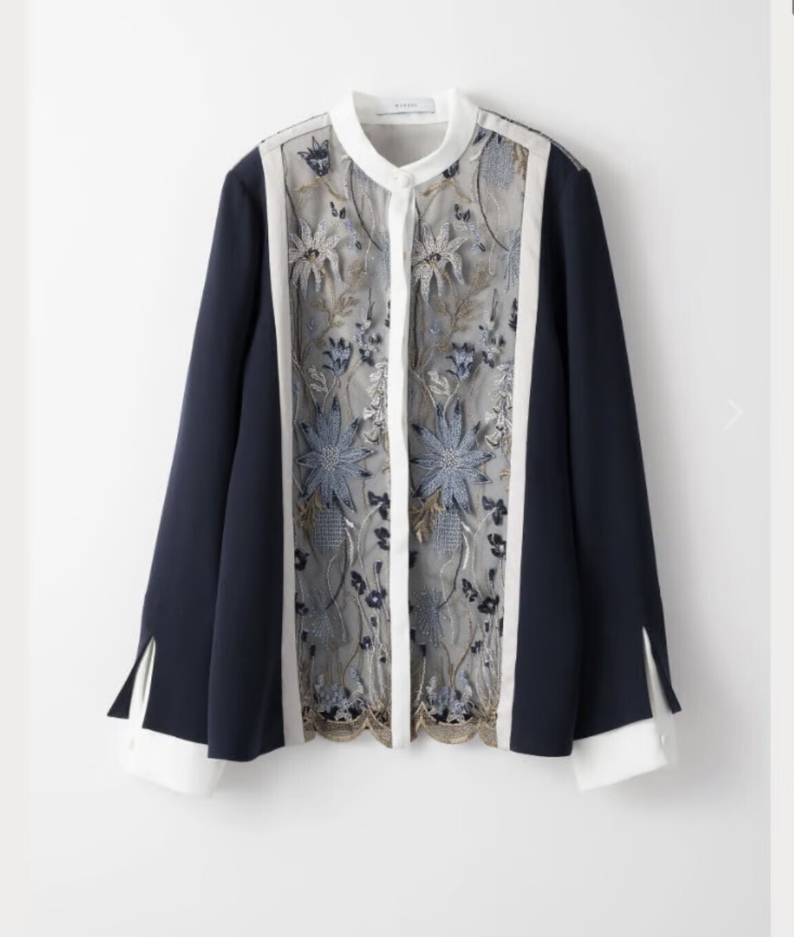 MURRAL Framed flower blouse