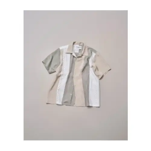 NOMARHYTHM TEXTILE Lace Patchwork S/S Shirt