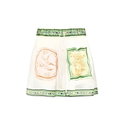 ALEMAIS Porcelain silk shorts