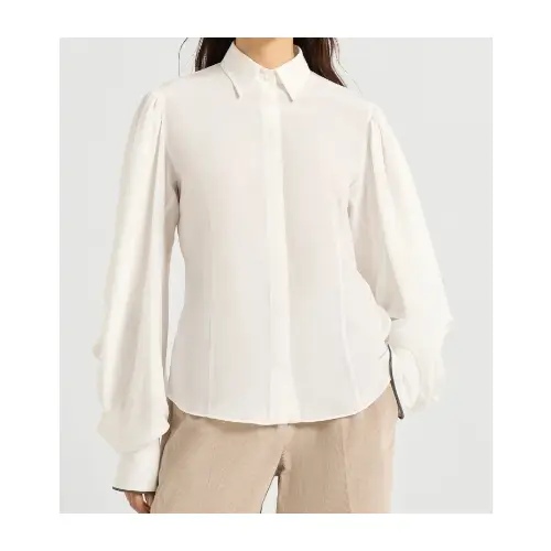 Brunello Cucinelli シルククレープデシン シャツ