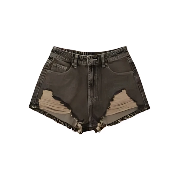 ACLENT Damage denim short pants