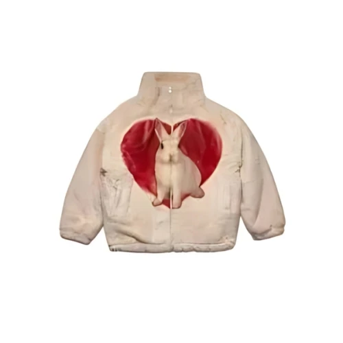 KATER RABBIT HEART FUR JACKET BEIGE VER.2