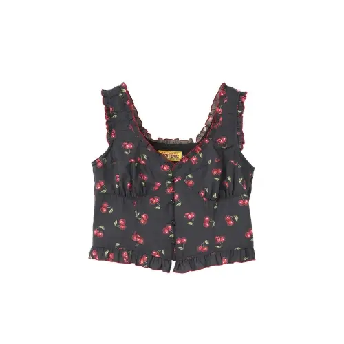 HYSTERIC GLAMOUR SKULL CHERRY柄 フリルビスチェ