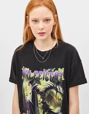 Bershka Maleficent print T-shirt